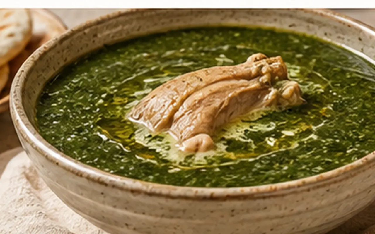 Molokhia with Chicken or Rabbit